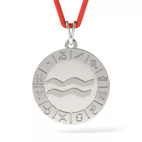 Pandantiv din argint cu snur model Aquarius