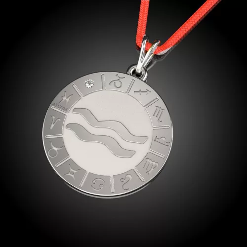 Pandantiv din argint cu snur model Aquarius