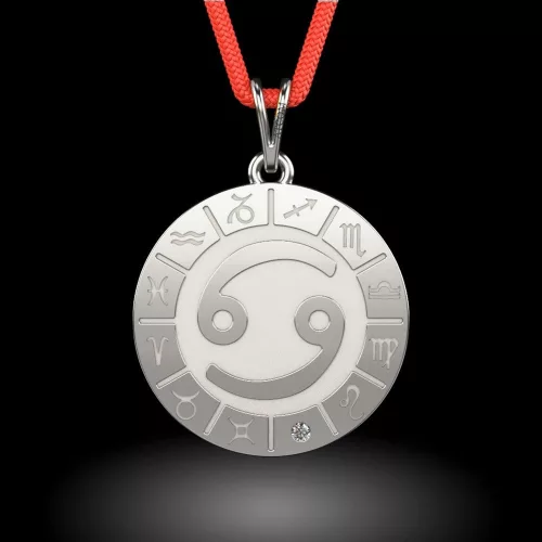 Pandantiv din argint cu snur model Cancer