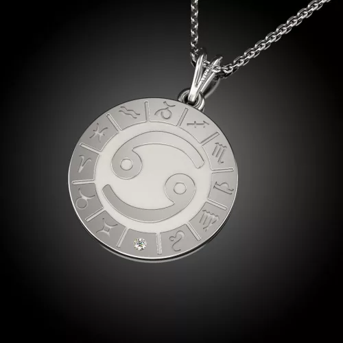 Lantisor cu pandantiv din argint model Cancer