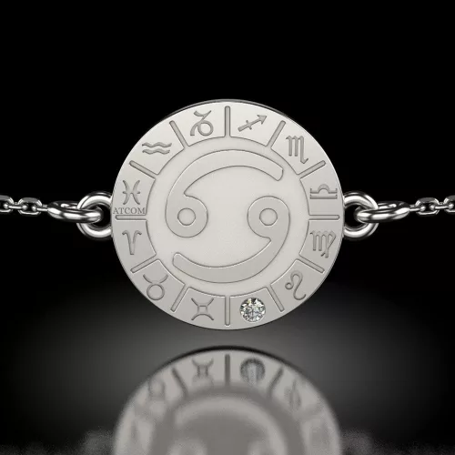 Bratara cu lantisor din argint model Cancer