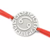 Bratara din argint cu snur rosu model Cancer