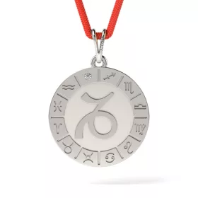 Pandantiv din argint cu snur model Capricornus