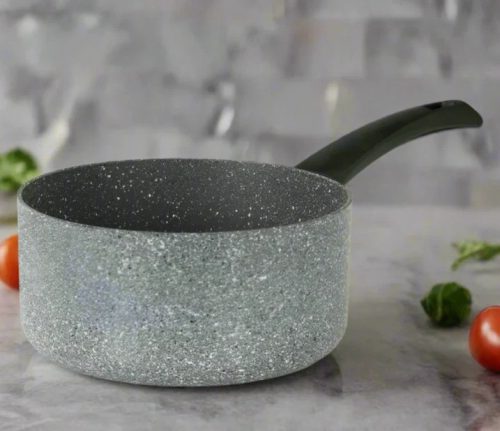 Cratita Flonal Pietra Viva cu maner pentru sosuri, 16 cm, antiaderent Magma-Tech, baza 3 mm, gaz/electric/vitroceramic