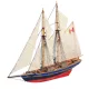 Machetă navală Bluenose II – kit din lemn pentru asamblare, 38 x 31 x 6,5 cm