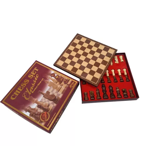 Set sah Star Okey Ahşap Plastik Metal Inşaat Ve Oyun Aletl, lemn, înălțime 7,7 cm, stil modern, clasic