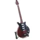 Miniatură chitara Indomini MGT-0420, Queen Brian May, lemn de mahon, plastic și metal, înălțime 27,5 cm, lățime 9 cm, stil clasic