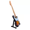 Miniatură chitara Indomini MGT-2554, in style of Sting, lemn de mahon, plastic și metal, înălțime 24,5 cm