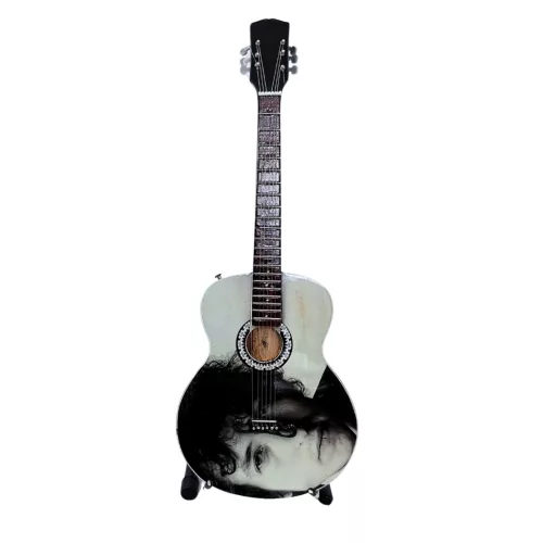 Miniatură chitara Indomini MGT-5845, Inspired by Bob Dylan, lemn de mahon, înălțime 27,5 cm, lățime 9 cm