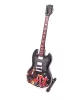 Miniatură chitara Indomini MGT-8518, 24,5 cm Angus Young style, lemn de mahon, plastic și metal, înălțime 24,5 cm
