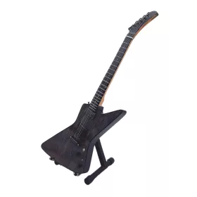   Miniatură chitara Indomini MGT-8860, Inspired by Metallica James Hetfieldeld, lemn de mahon și metal, înălțime 27,5 cm, lățime 9 cm