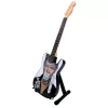 Miniatură chitara Indomini MGT-8976, Inspired by David Bowie, lemn de mahon, plastic și metal, înălțime 27,5 cm, lățime 9 cm, stil clasic