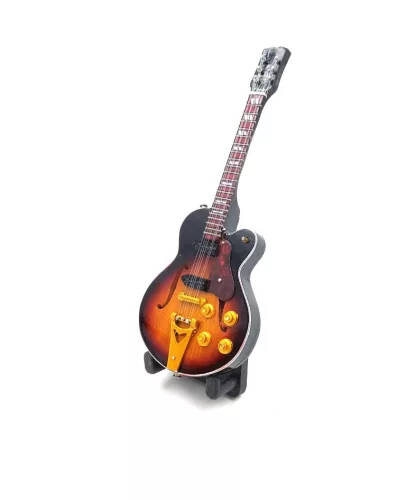 Miniatură chitara Indomini BMG-011, Elvis Presley Style 15cm, lemn de mahon, plastic și metal, 15,5 x 6 x 0,4 cm