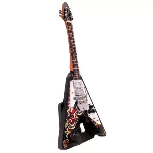 Miniatură chitara Indomini BMG-014, 15cm Jimi Hendrix, lemn