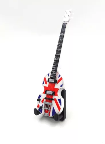 Miniatură chitara Indomini BMG-028, 15cm Paul McCartney style, lemn de mahon, 15,5 x 6 x 0,4 cm