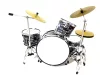 Miniatură set tobe Indomini MDR-0015, Black and white scale 1:5, alamă, plastic și metal
